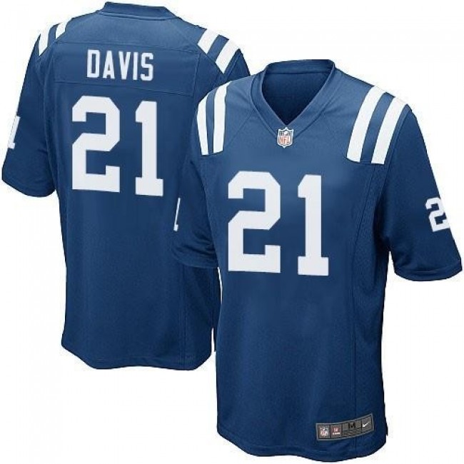 Indianapolis Colts #21 Vontae Davis Royal Blue Team Color Youth Stitched NFL Elite Jersey