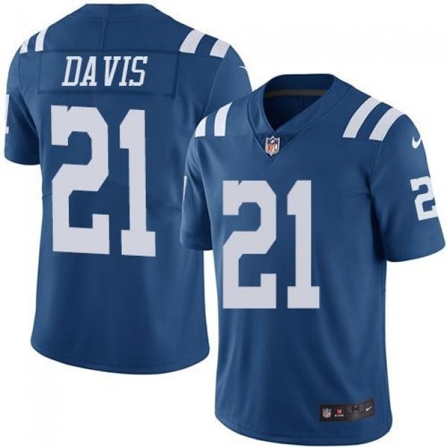 Indianapolis Colts #21 Vontae Davis Royal Blue Youth Stitched NFL Limited Rush Jersey