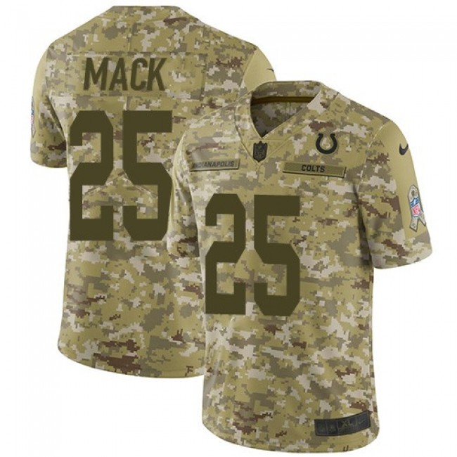Nike Colts #25 Marlon Mack Camo Men's Stitched NFL Limited 2018 Salute To Service Jersey