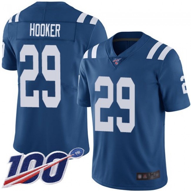 Nike Colts #29 Malik Hooker Royal Blue Team Color Men's Stitched NFL 100th Season Vapor Limited Jersey