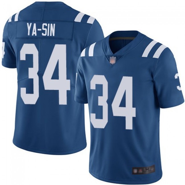 Nike Colts #34 Rock Ya-Sin Royal Blue Team Color Men's Stitched NFL Vapor Untouchable Limited Jersey