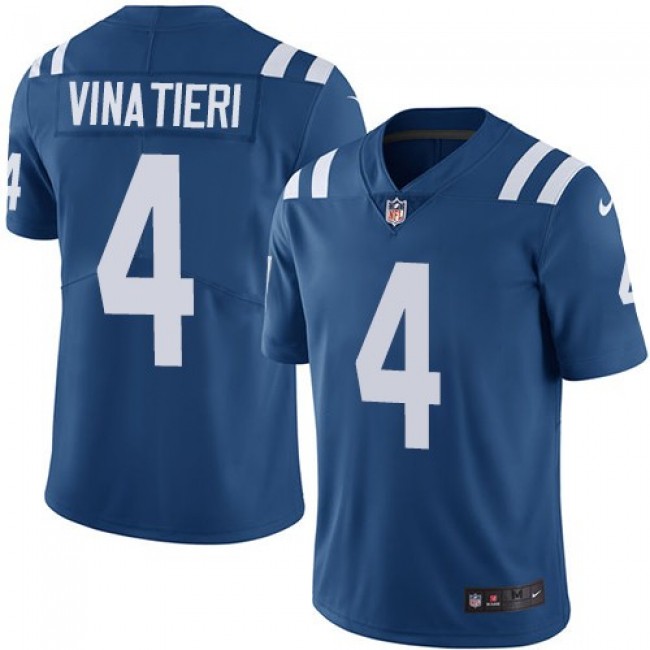 Nike Colts #4 Adam Vinatieri Royal Blue Team Color Men's Stitched NFL Vapor Untouchable Limited Jersey
