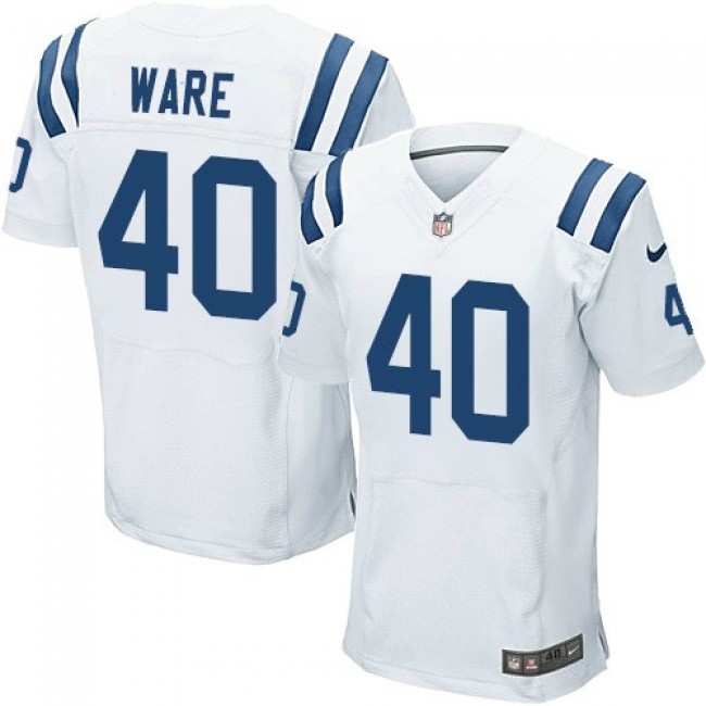 Nike Colts #40 Spencer Ware White Men's Stitched NFL Elite Jersey