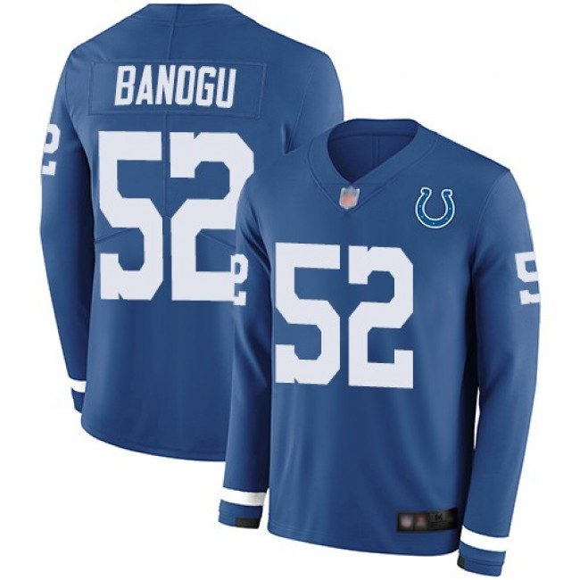 Nike Colts #52 Ben Banogu Royal Blue Team Color Men's Stitched NFL Limited Therma Long Sleeve Jersey