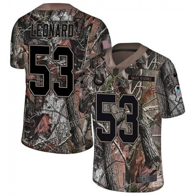 Nike Colts #53 Darius Leonard Camo Men's Stitched NFL Limited Rush Realtree Jersey