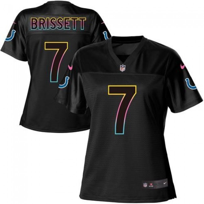 Women's Colts #7 Jacoby Brissett Black NFL Game Jersey