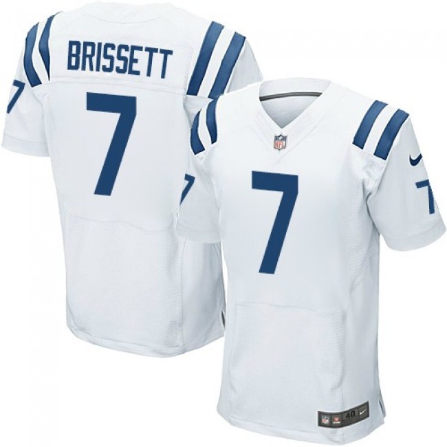 Nike Colts #7 Jacoby Brissett White Men's Stitched NFL Elite Jersey