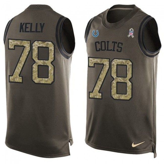 Nike Colts #78 Ryan Kelly Green Men's Stitched NFL Limited Salute To Service Tank Top Jersey