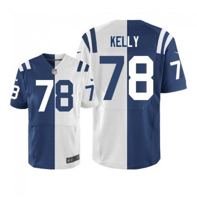 Nike Colts #78 Ryan Kelly Royal Blue/White Men's Stitched NFL Elite Split Jersey