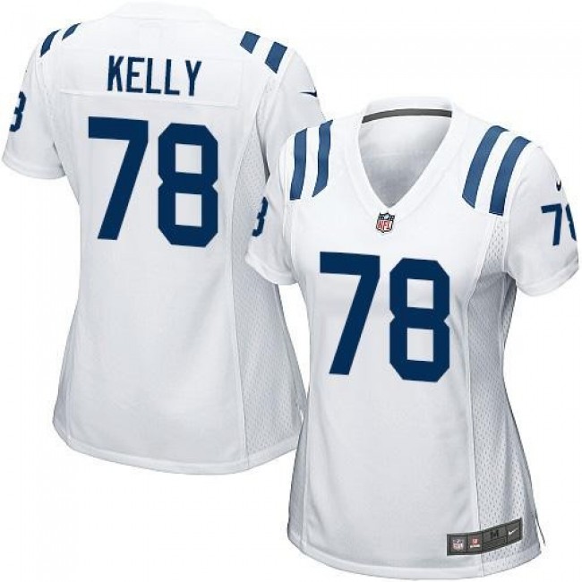 Women's Colts #78 Ryan Kelly White Stitched NFL Elite Jersey