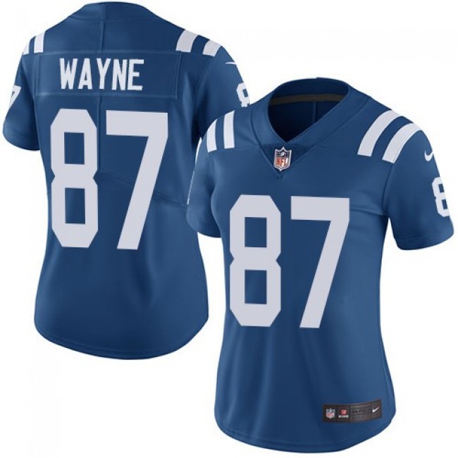 Women's Colts #87 Reggie Wayne Royal Blue Team Color Stitched NFL Vapor Untouchable Limited Jersey