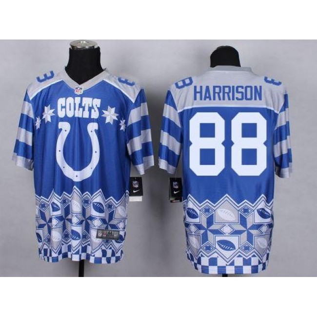 Nike Colts #88 Marvin Harrison Royal Blue Men's Stitched NFL Elite Noble Fashion Jersey