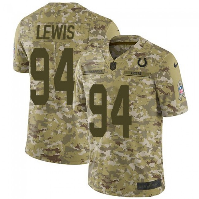 Nike Colts #94 Tyquan Lewis Camo Men's Stitched NFL Limited 2018 Salute To Service Jersey