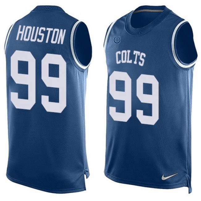 Nike Colts #99 Justin Houston Royal Blue Team Color Men's Stitched NFL Limited Tank Top Jersey