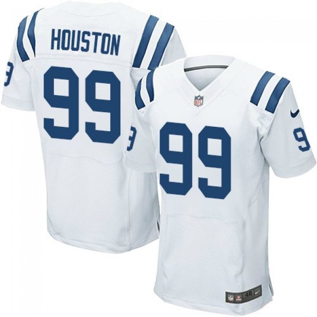 Nike Colts #99 Justin Houston White Men's Stitched NFL Elite Jersey