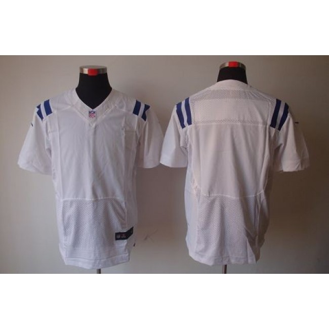 Nike Colts Blank White Men's Stitched NFL Elite Jersey