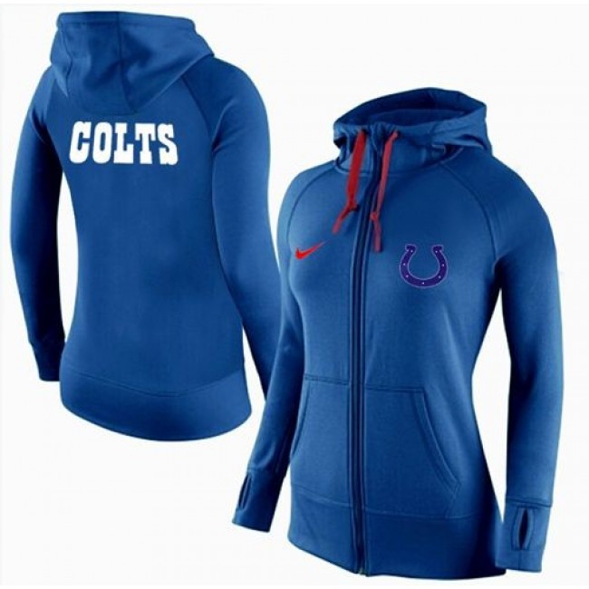 Women's Indianapolis Colts Full-Zip Hoodie Blue Jersey