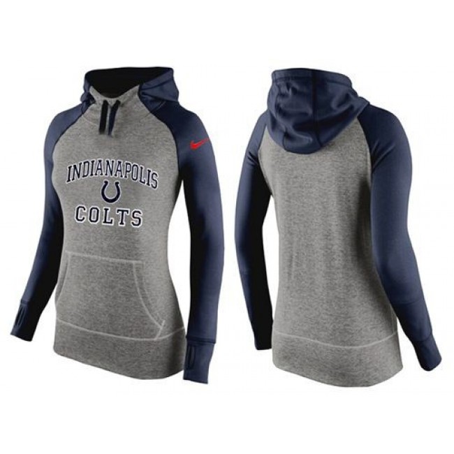 Women's Indianapolis Colts Hoodie Grey Dark Blue Jersey
