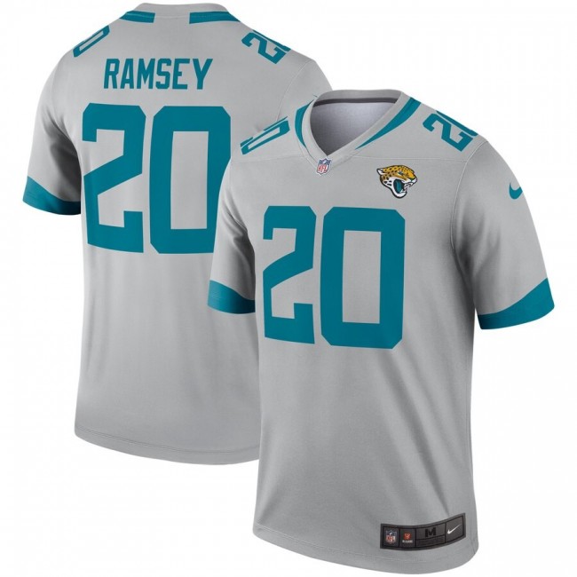 Jacksonville Jaguars #20 Jalen Ramsey Nike Inverted Legend Jersey Silver
