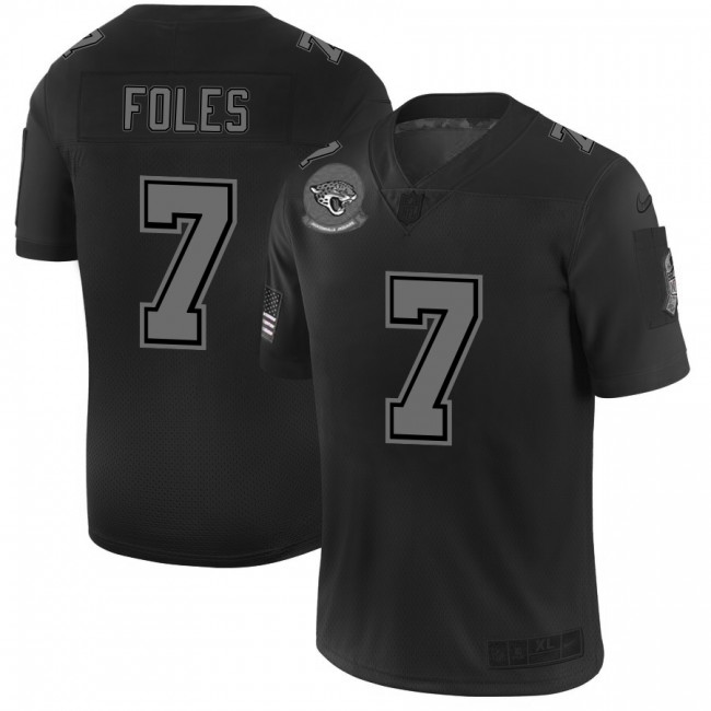Jacksonville Jaguars #7 Nick Foles Men's Nike Black 2019 Salute to Service Limited Stitched NFL Jersey