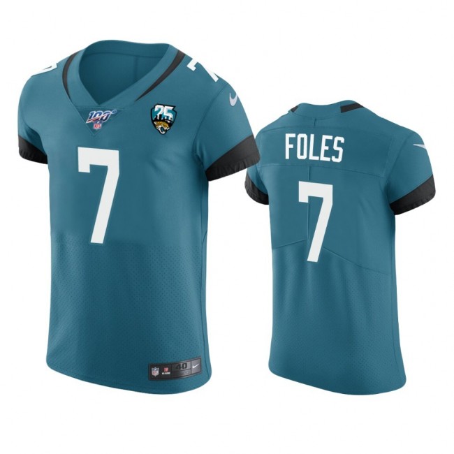 Jacksonville Jaguars #7 Nick Foles Teal 25th Season Vapor Elite Stitched NFL Jersey