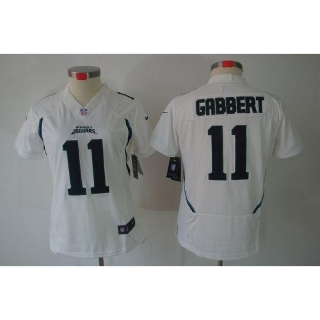 Women's Jaguars #11 Blaine Gabbert White Stitched NFL Limited Jersey