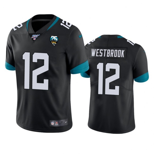 Nike Jaguars #12 Dede Westbrook Black 25th Anniversary Vapor Limited Stitched NFL 100th Season Jersey