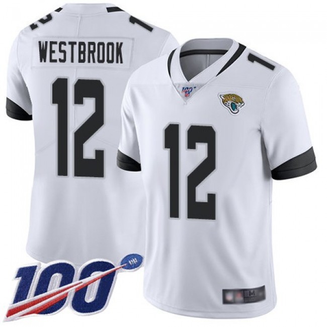 Nike Jaguars #12 Dede Westbrook White Men's Stitched NFL 100th Season Vapor Limited Jersey