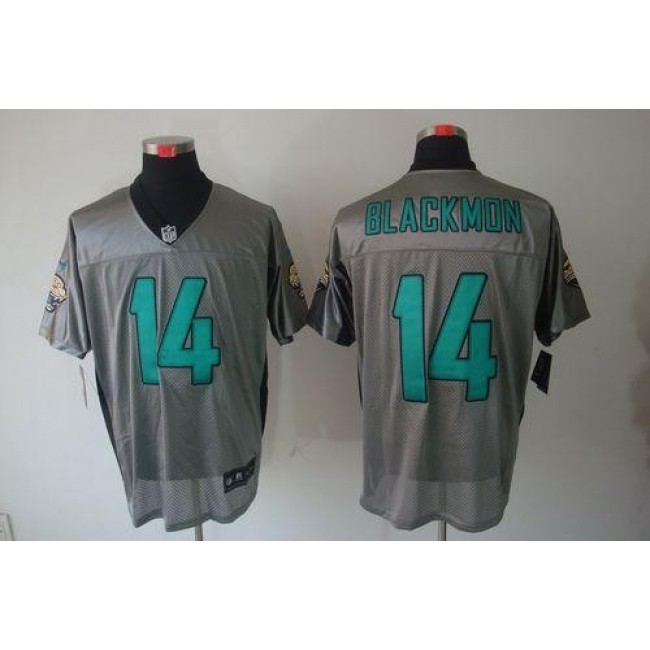 Nike Jaguars #14 Justin Blackmon Grey Shadow Men's Stitched NFL Elite Jersey