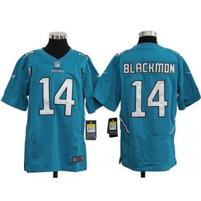 Jacksonville Jaguars #14 Justin Blackmon Teal Green Team Color Youth Stitched NFL Elite Jersey
