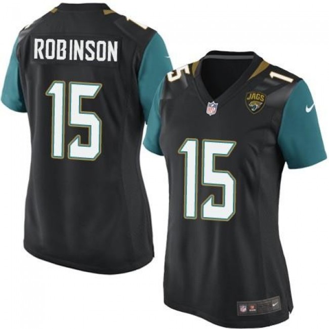 Women's Jaguars #15 Allen Robinson Black Alternate Stitched NFL Elite Jersey