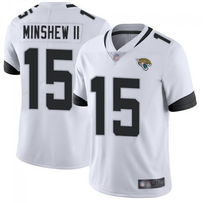 Nike Jaguars #15 Gardner Minshew II White Men's Stitched NFL Vapor Untouchable Limited Jersey