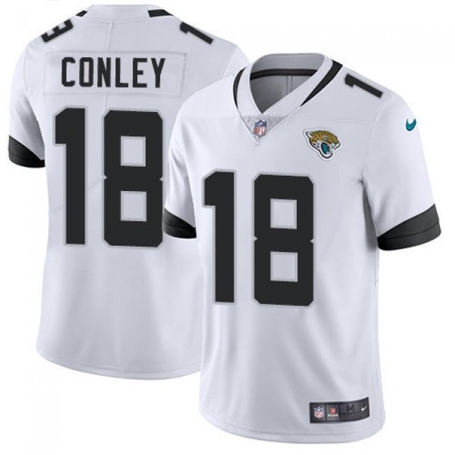 Nike Jaguars #18 Chris Conley White Men's Stitched NFL Vapor Untouchable Limited Jersey