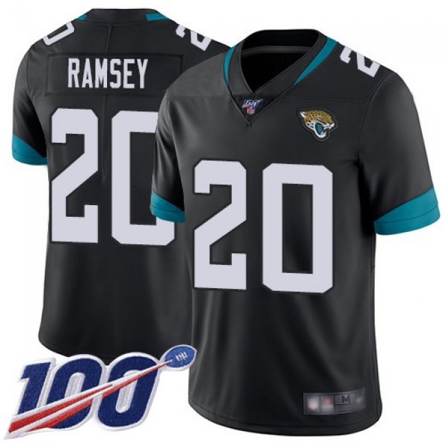 Nike Jaguars #20 Jalen Ramsey Black Team Color Men's Stitched NFL 100th Season Vapor Limited Jersey
