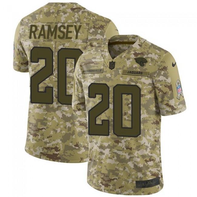 Nike Jaguars #20 Jalen Ramsey Camo Men's Stitched NFL Limited 2018 Salute To Service Jersey