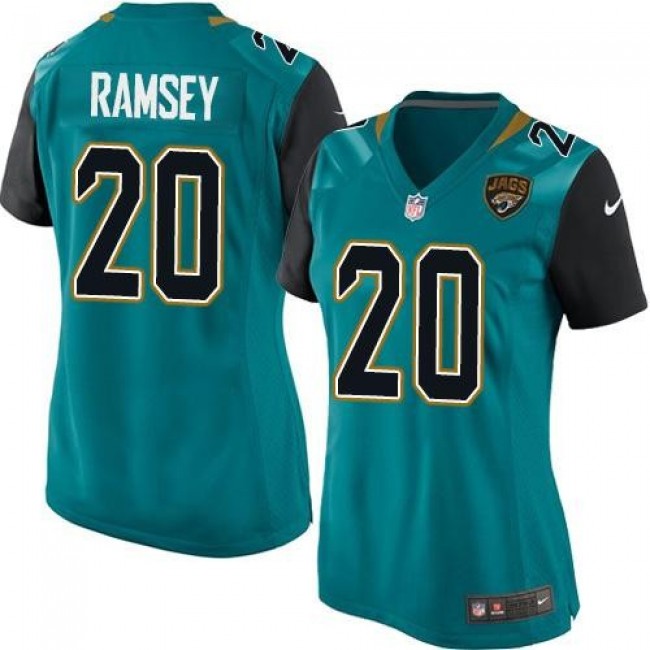 Women's Jaguars #20 Jalen Ramsey Teal Green Team Color Stitched NFL Elite Jersey