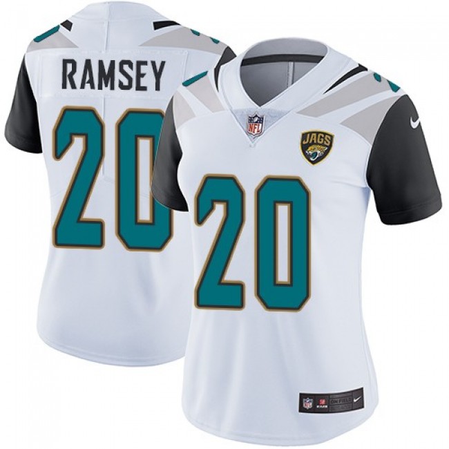 Women's Jaguars #20 Jalen Ramsey White Stitched NFL Vapor Untouchable Limited Jersey