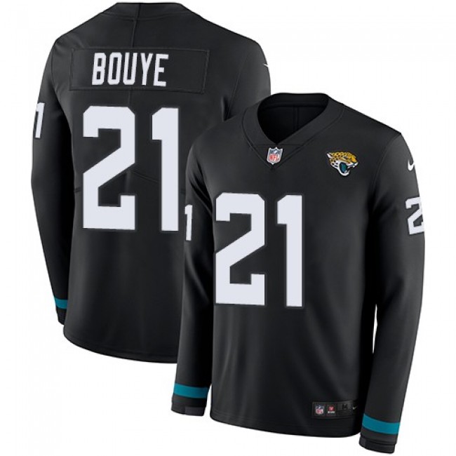 Nike Jaguars #21 A.J. Bouye Black Team Color Men's Stitched NFL Limited Therma Long Sleeve Jersey