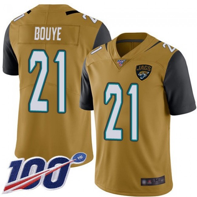 Nike Jaguars #21 A.J. Bouye Gold Men's Stitched NFL Limited Rush 100th Season Jersey