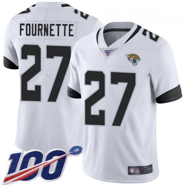 Nike Jaguars #27 Leonard Fournette White Men's Stitched NFL 100th Season Vapor Limited Jersey