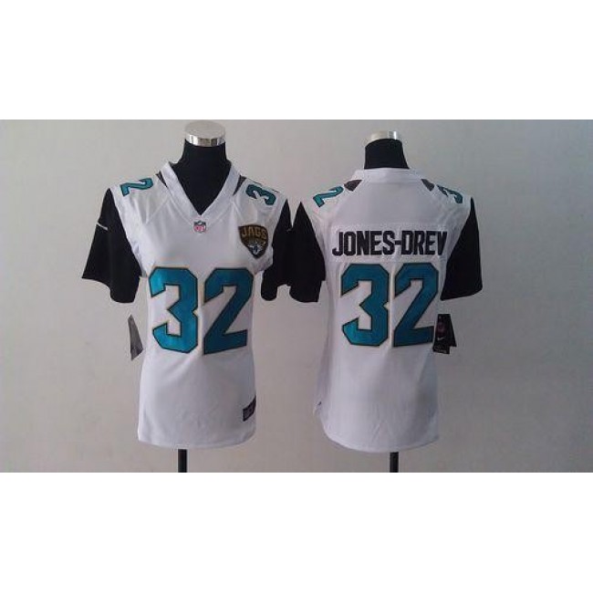 Women's Jaguars #32 Maurice Jones-Drew White Stitched NFL Elite Jersey
