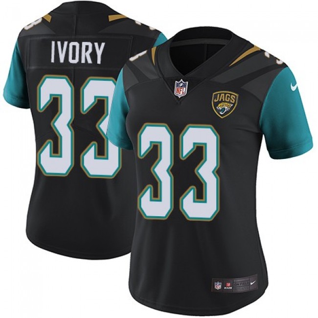 Women's Jaguars #33 Chris Ivory Black Alternate Stitched NFL Vapor Untouchable Limited Jersey