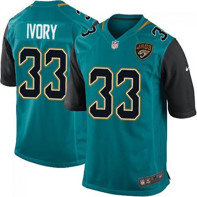 Jacksonville Jaguars #33 Chris Ivory Teal Green Team Color Youth Stitched NFL Elite Jersey