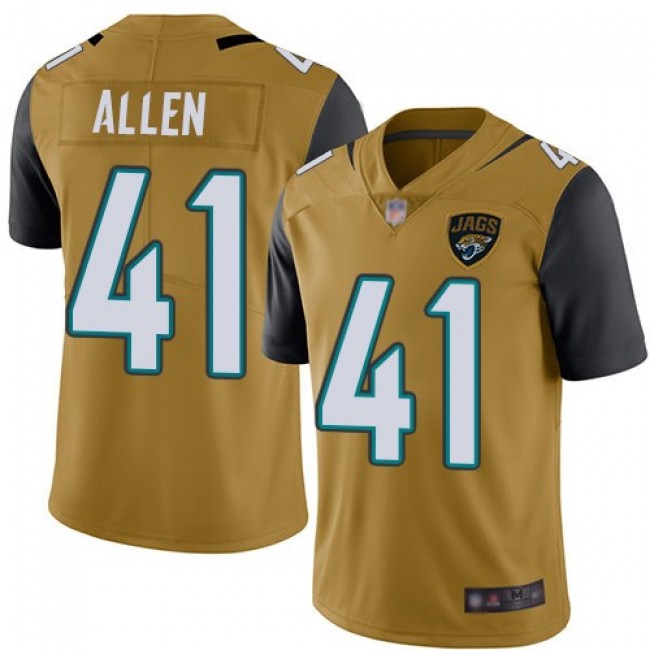 Nike Jaguars #41 Josh Allen Gold Men's Stitched NFL Limited Rush Jersey