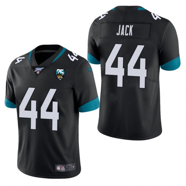 Nike Jaguars #44 Myles Jack Black 25th Anniversary Vapor Limited Stitched NFL 100th Season Jersey