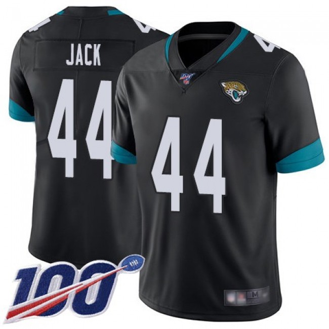 Nike Jaguars #44 Myles Jack Black Team Color Men's Stitched NFL 100th Season Vapor Limited Jersey