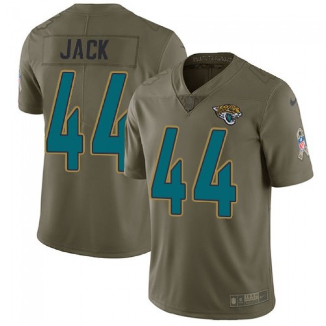 Nike Jaguars #44 Myles Jack Olive Men's Stitched NFL Limited 2017 Salute to Service Jersey
