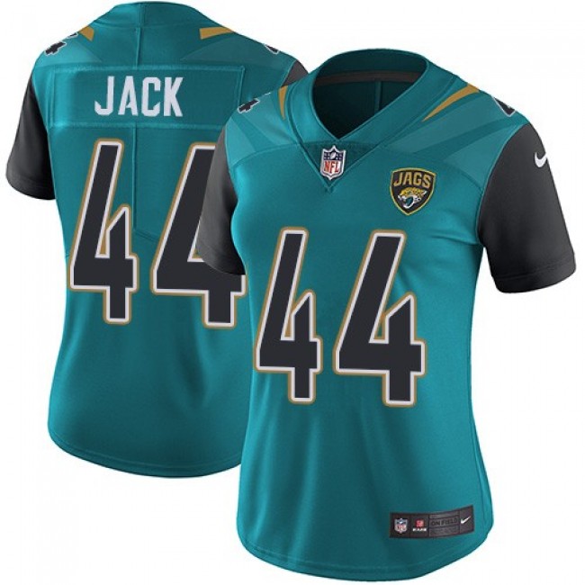 Women's Jaguars #44 Myles Jack Teal Green Team Color Stitched NFL Vapor Untouchable Limited Jersey