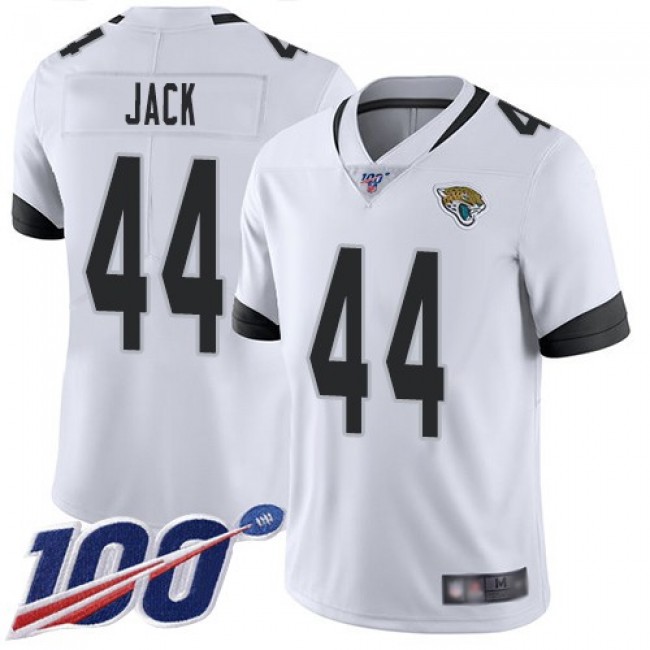 Nike Jaguars #44 Myles Jack White Men's Stitched NFL 100th Season Vapor Limited Jersey