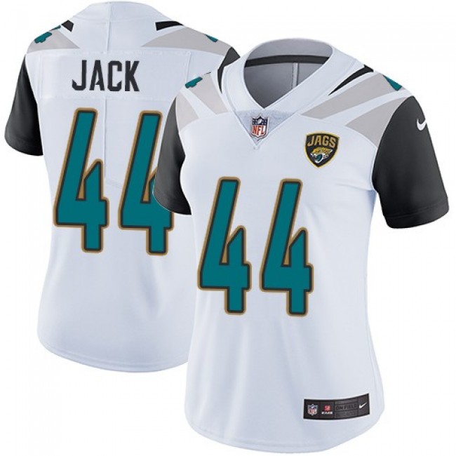Women's Jaguars #44 Myles Jack White Stitched NFL Vapor Untouchable Limited Jersey